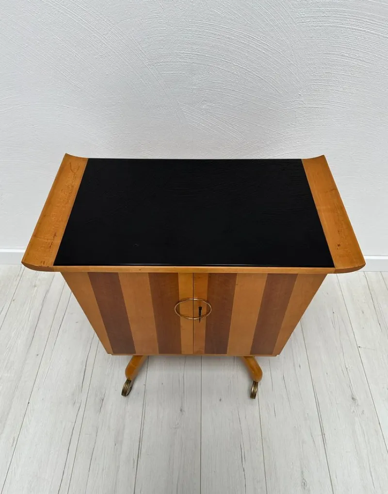 Pamono Vintage Walnut Bar Trolley, 1950s> Serving Bar Carts & Trolleys