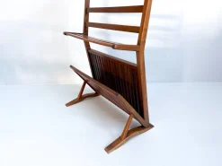 Pamono Vintage Walnut Bookshelf and Magazine Rack, 1960s><noscript><img width=