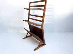 Pamono Vintage Walnut Bookshelf and Magazine Rack, 1960s><noscript><img width=