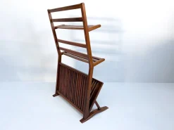 Pamono Vintage Walnut Bookshelf and Magazine Rack, 1960s><noscript><img width=
