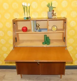 Pamono Vintage Walnut Secretaire, 1960s><noscript><img width=