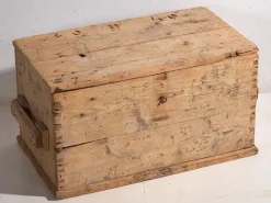 New Pamono Vintage Washed Wood Trunk, 1920