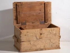 New Pamono Vintage Washed Wood Trunk, 1920