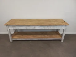 Pamono Vintage Weathered Worktable, 1950s><noscript><img width=