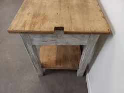 Pamono Vintage Weathered Worktable, 1950s><noscript><img width=