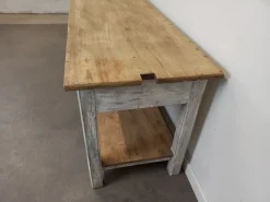 Pamono Vintage Weathered Worktable, 1950s><noscript><img width=