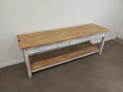 Pamono Vintage Weathered Worktable, 1950s><noscript><img width=