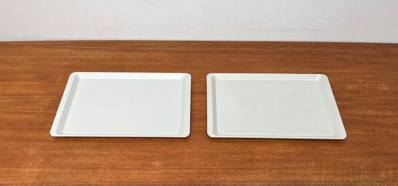 Best Pamono Vintage West German Fiberglass Plastic Trays from Presswerk Köngen, Set of 2
