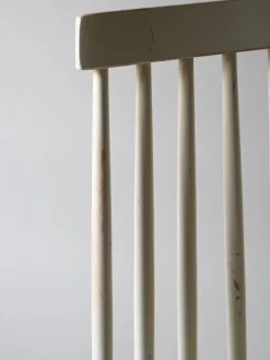 Pamono Vintage White Pinstolar Chairs, 1960s, Set of 6><noscript><img width=