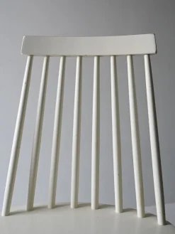 Pamono Vintage White Pinstolar Chairs, 1960s, Set of 6><noscript><img width=