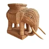 Pamono Vintage Wicker & Rattan Elephant Pedestal in the style of Vivai Del Sud, 1960s> Pedestals And Columns
