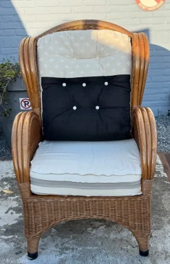 Online Pamono Vintage Wicker Armchair, 1980s
