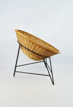 Pamono Vintage Wicker Armchair, 1970s><noscript><img width=
