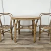 Pamono Vintage Wicker Outdoor Table and Chairs, 1970s, Set of 3> Garden Seating