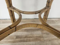 Pamono Vintage Wicker Outdoor Table and Chairs, 1970s, Set of 3><noscript><img width=