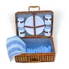 Pamono Vintage Wicker Picnic Case, 1940, Set of 22> Trunks Crates & Baskets