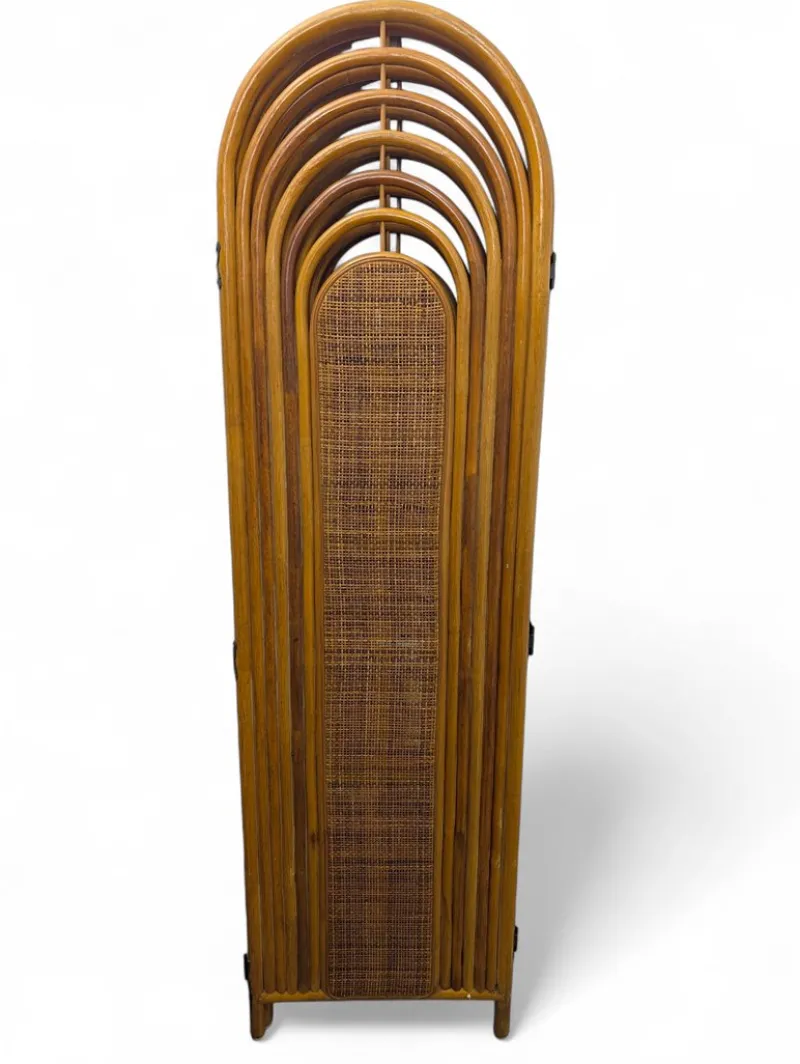 Pamono Vintage Wicker Wood Screen