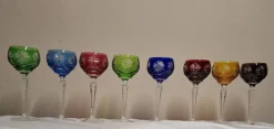 Hot Pamono Vintage Wine Glasses in Cut Crystal Glass by Nachtmann, 1970s, Set of 8