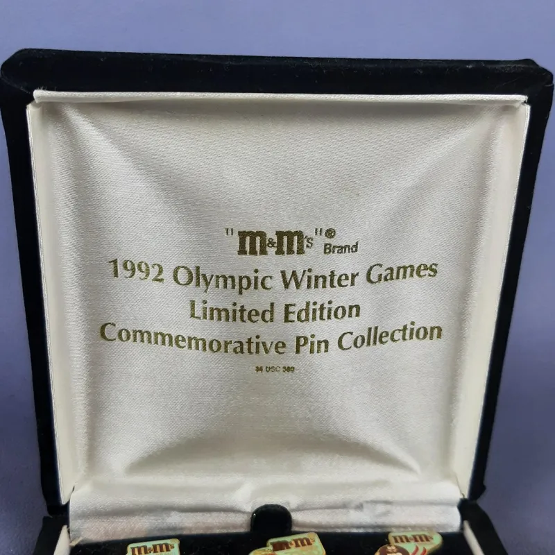 Sale Pamono Vintage Winter Olympic Games Pin Set Limited Edition N.10 from M&Ms, 1992, Set of 10