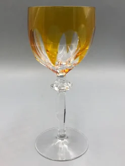 Pamono Vintage Wittwer Wine Glasses in Cobalt Emerald Amber, 1960s, Set of 4><noscript><img width=