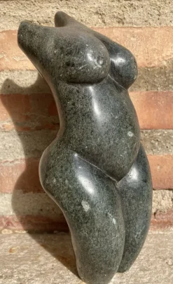 New Pamono Vintage Woman Bust Green Marble Sculpture, 1960s