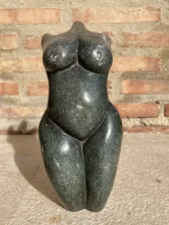 New Pamono Vintage Woman Bust Green Marble Sculpture, 1960s