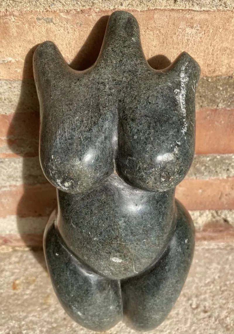 New Pamono Vintage Woman Bust Green Marble Sculpture, 1960s