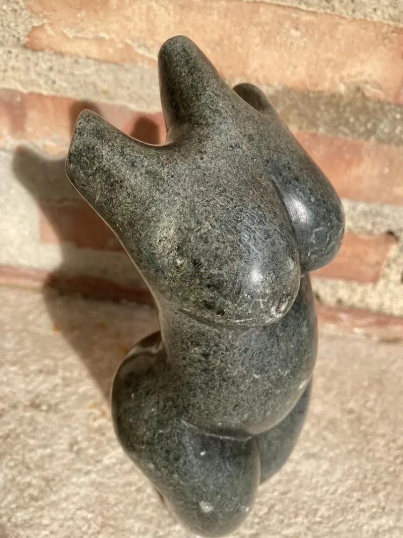New Pamono Vintage Woman Bust Green Marble Sculpture, 1960s