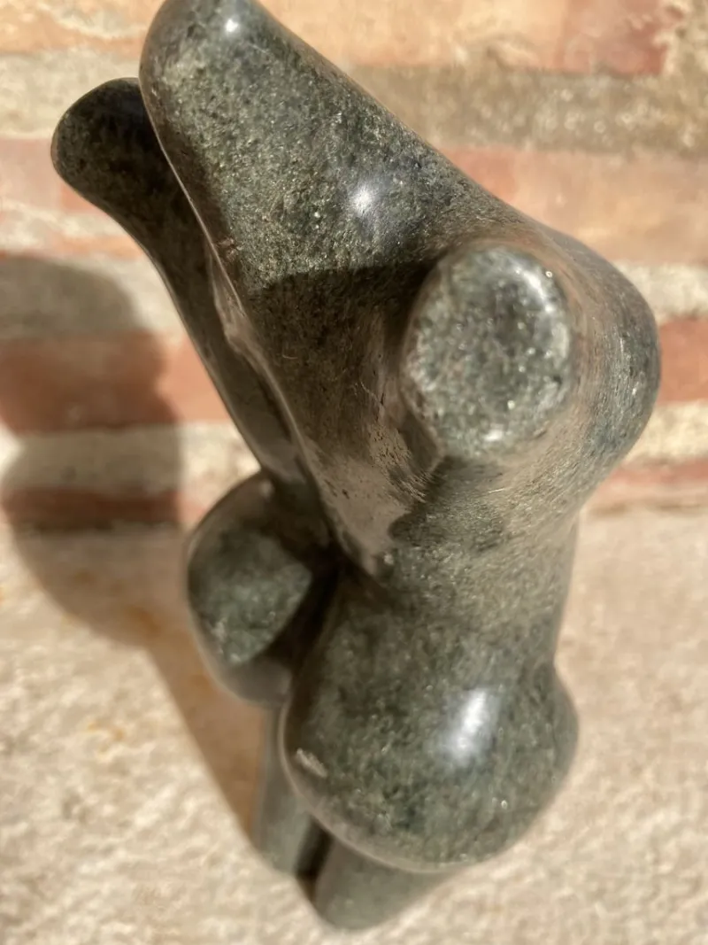 New Pamono Vintage Woman Bust Green Marble Sculpture, 1960s