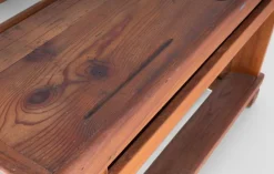 Pamono Vintage Wood School Desk with Double Seat