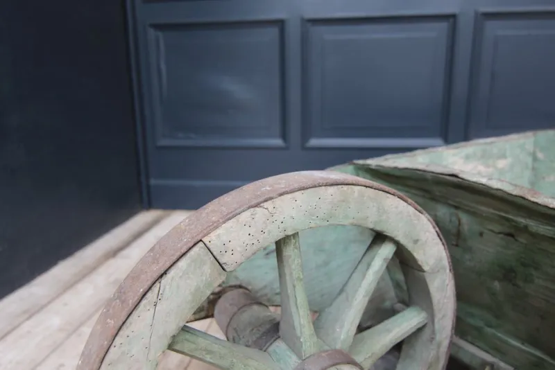 Pamono Vintage Wood Wheelbarrow, 1890s> Planters And Jardiniere