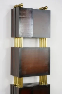 Hot Pamono Vintage Wooden and Brass Room Divider