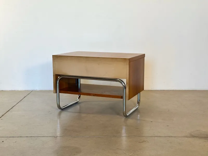 Online Pamono Vintage Wooden and Steel Bedside Tables, 1960s, Set of 2