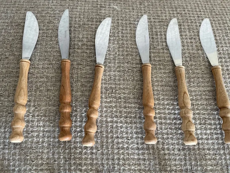 Clearance Pamono Vintage Wooden Cutlery Set, 1970s, Set of 24
