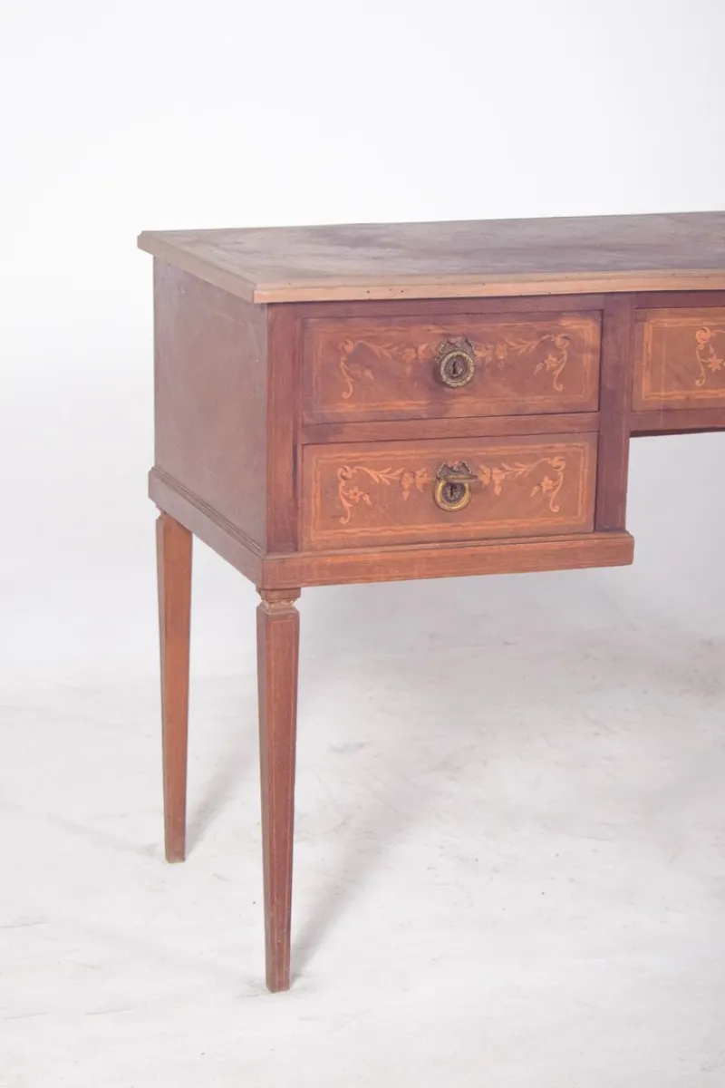 Pamono Vintage Wooden Dressing Table with Marquetry, 1920s> Dressing Tables