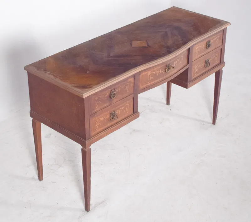 Pamono Vintage Wooden Dressing Table with Marquetry, 1920s> Dressing Tables