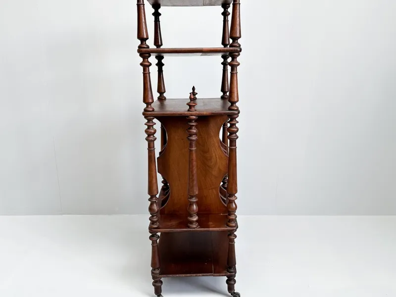 New Pamono Vintage Wooden Etagere on Castors