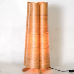 Online Pamono Vintage Wooden Lamps, 1970s, Set of 2