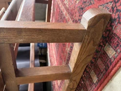 Pamono Vintage Wooden School Desk with Built-in Bench, 1950s><noscript><img width=