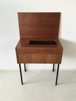 Pamono Vintage Wooden Sewing Machine Cabinet, 1960s><noscript><img width=