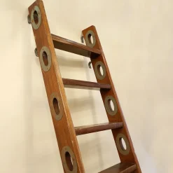 New Pamono Vintage Wooden Ship Boat Ladder