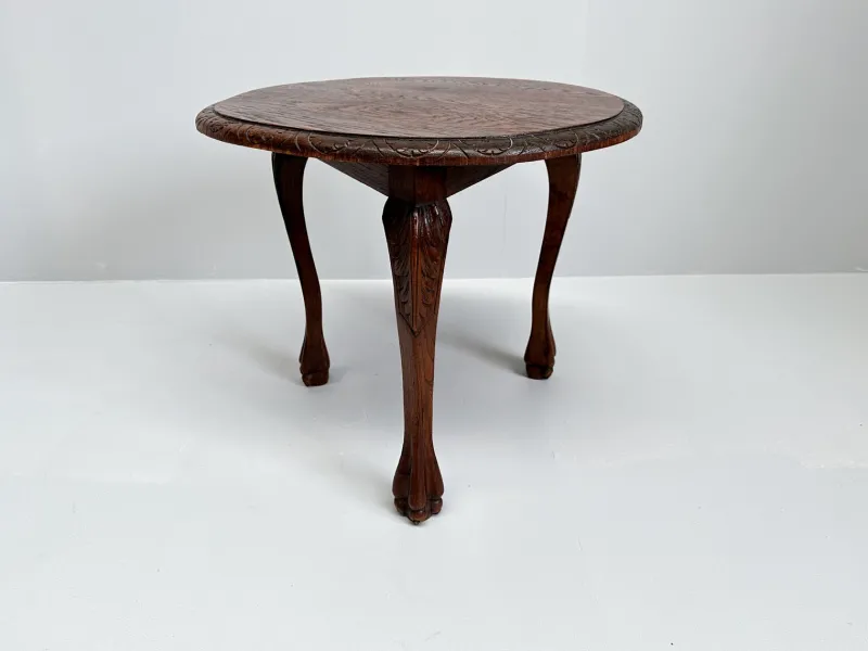 Pamono Vintage Wooden Tripod Side Table or Plant Stand, 1890s> Coffee & Side Tables