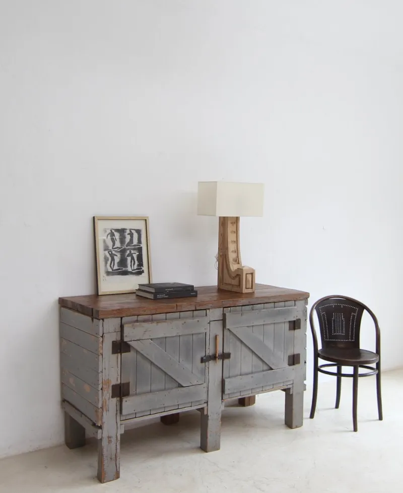 New Pamono Vintage Workbench in Pine, 1920s