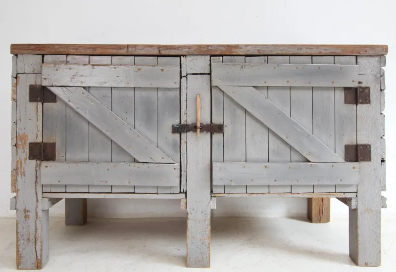 New Pamono Vintage Workbench in Pine, 1920s