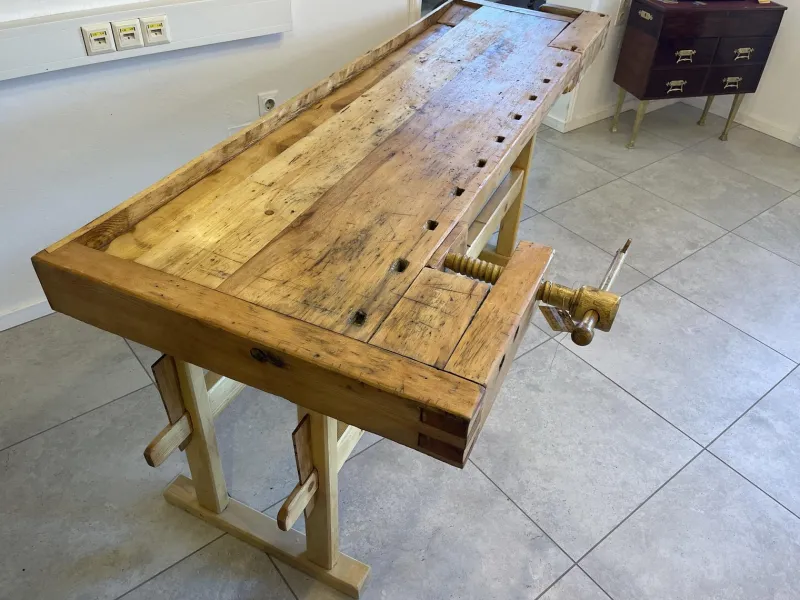 Pamono Vintage Workbench in Pine> Worktables & Workbenches