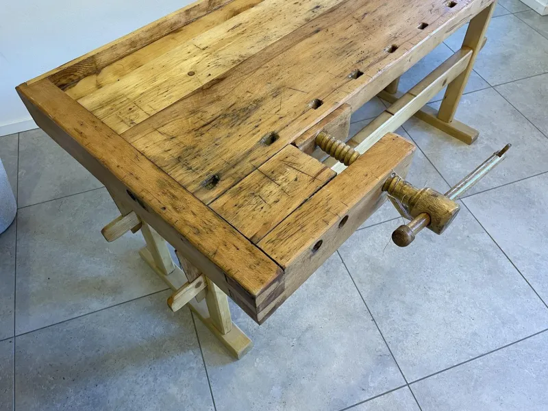 Pamono Vintage Workbench in Pine> Worktables & Workbenches