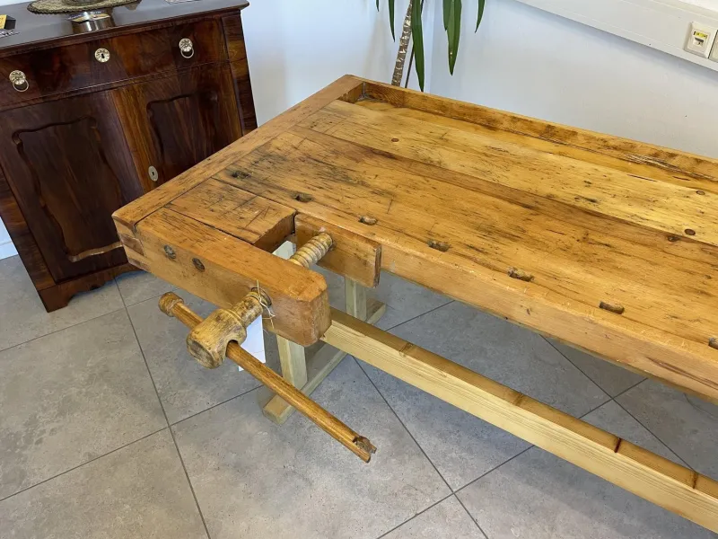 Pamono Vintage Workbench in Pine> Worktables & Workbenches