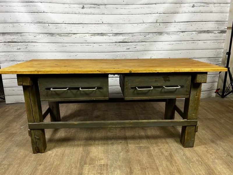 Pamono Vintage Workbench in Spruce> Worktables & Workbenches