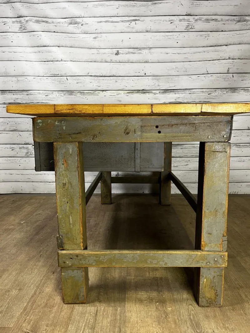 Pamono Vintage Workbench in Spruce> Worktables & Workbenches