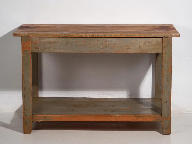 Best Pamono Vintage Worktable in Olive Green, 1920
